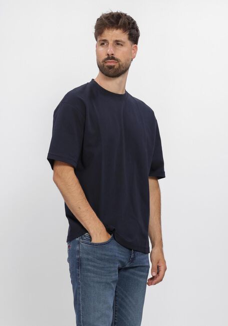 Dunkelblau SELECTED MEN T-shirt SLHLOOSEOSCAR SS O-NECK TEE NOOS - large