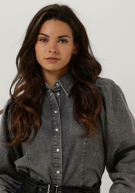 Graue CO'COUTURE Blusen DAMIAN DENIM SHIRT - large