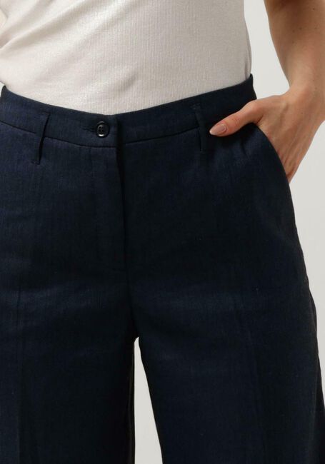 Dunkelblau SUMMUM Weite Hose TROUSERS LINEN BLEND - large