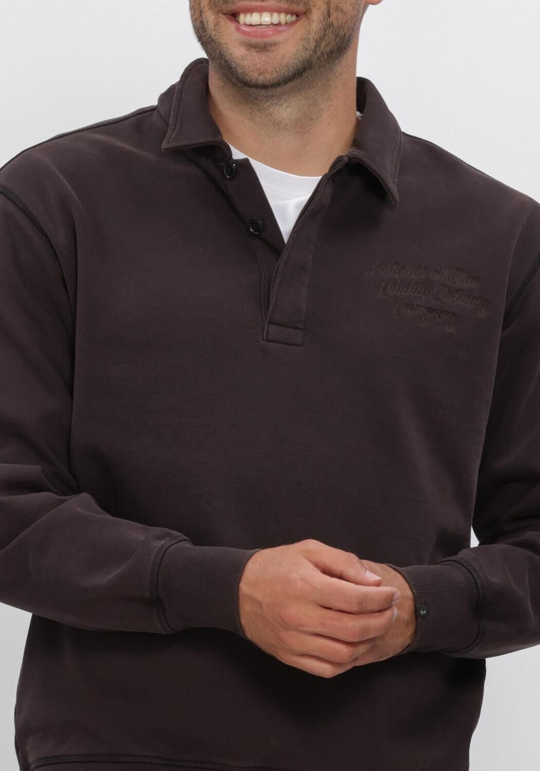 Braune BUTCHER OF BLUE Pullover CURL SWEAT POLO - large