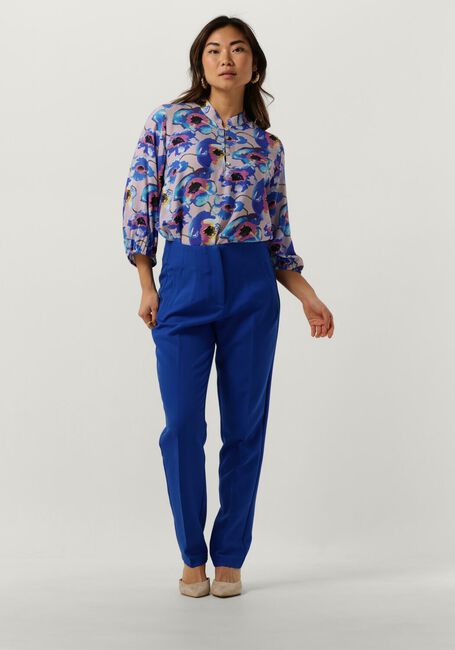 Blaue JANSEN AMSTERDAM Blusen PF126 PRINTED 3/4 RAGLAN SLEEVE TOP - large