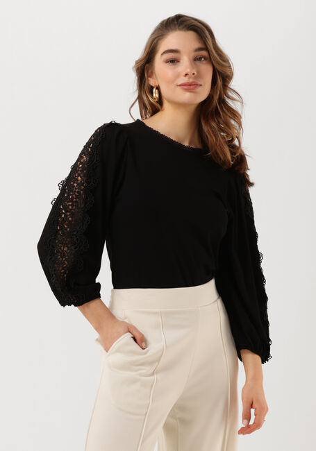 Schwarze JUFFROUW JANSEN Top TRANI - large