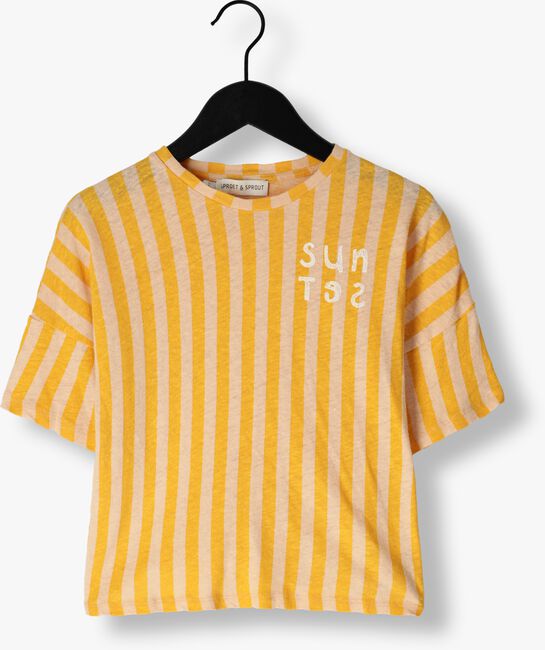 Gelbe Sproet & Sprout T-shirt T-SHIRT LINEN STRIPE SUNSET - large