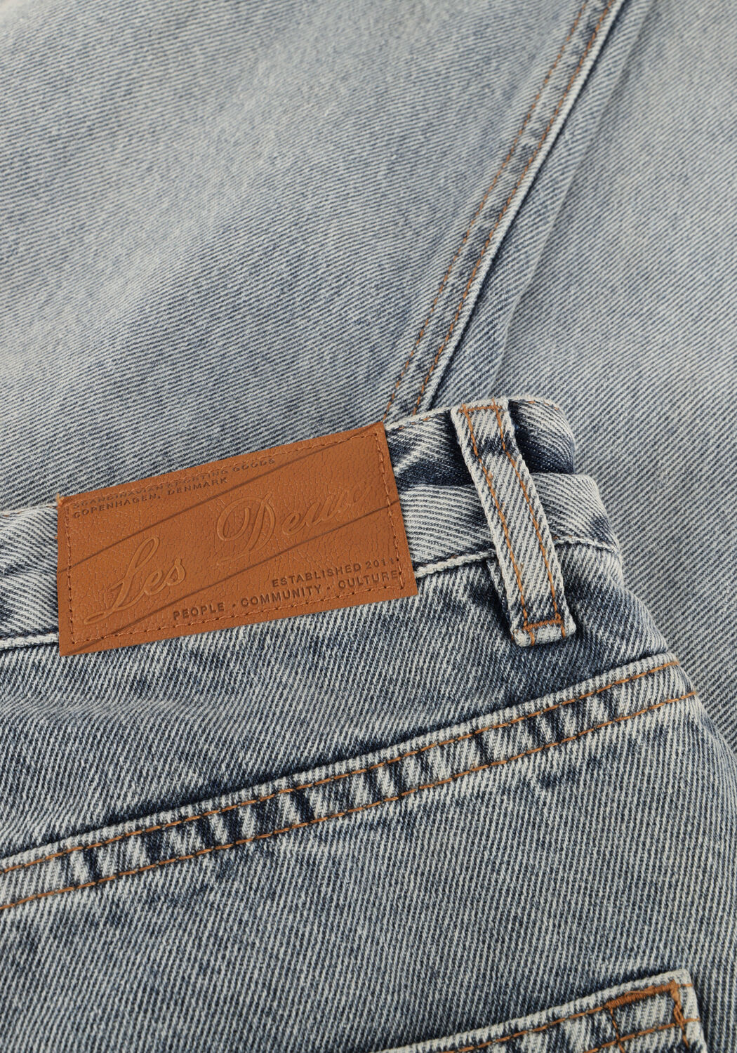 Graue LES DEUX Straight leg jeans RYDER WASHED DENIM JEANS - large