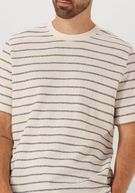 Blaue SELECTED HOMME T-shirt SLHDJANGO STRIPE SS O-NECK TEE - large