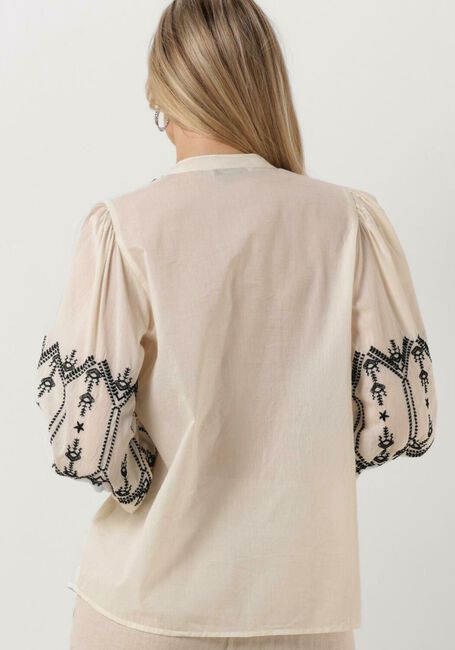Nicht-gerade weiss SUMMUM Blusen TOP COTTON VOILE WITH CONTRAST COLER EMBROIDERY - large