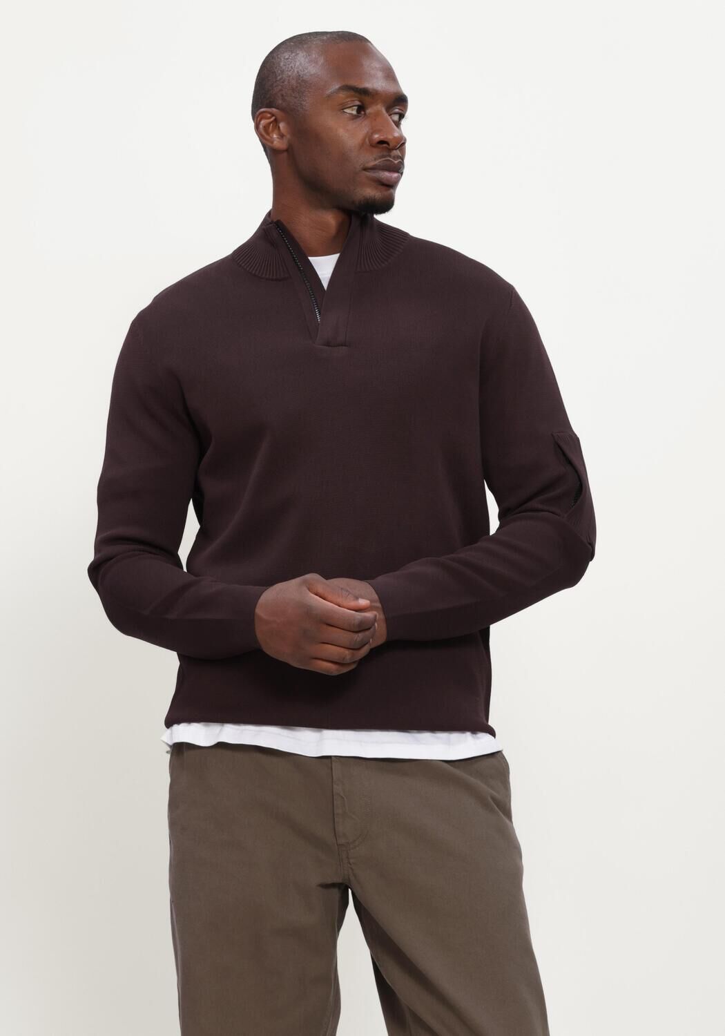 Bordeaux GENTI Pullover & Cardigans TURTLE ZIP LS - large