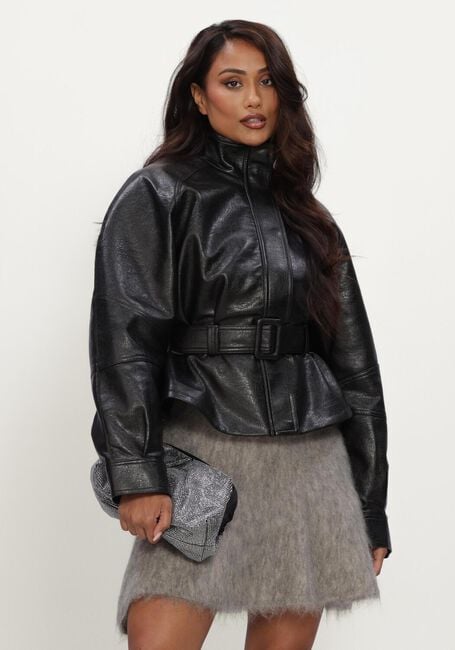 Schwarze NEO NOIR Lederjack JACLYN FAUX LEATHER JACKET - large