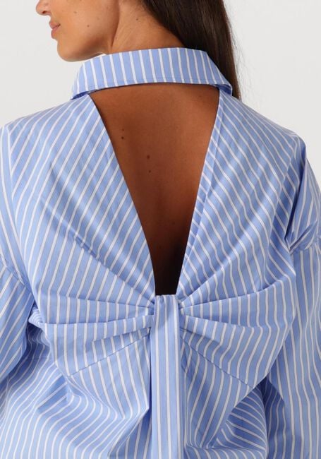 Hellblau HAUTE L'AMITIÉ Blusen BOW CANDY TWIST STRIPE SHIRT - large
