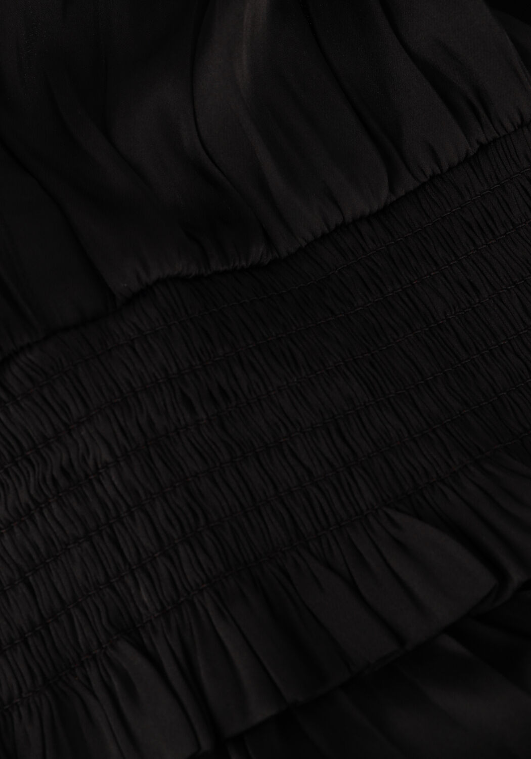 Schwarze SCOTCH & SODA Midikleid SMOCK STITCH MIDI DRESS IN RECYCLED POLYESTER - large