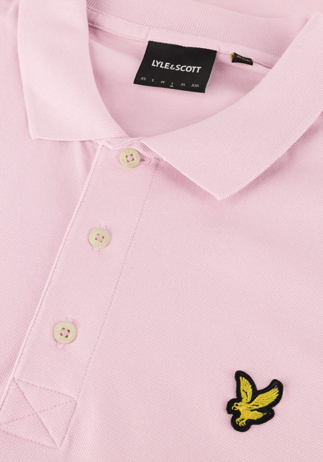 Hell-Pink LYLE & SCOTT Polo-Shirt PLAIN POLO SHIRT - large