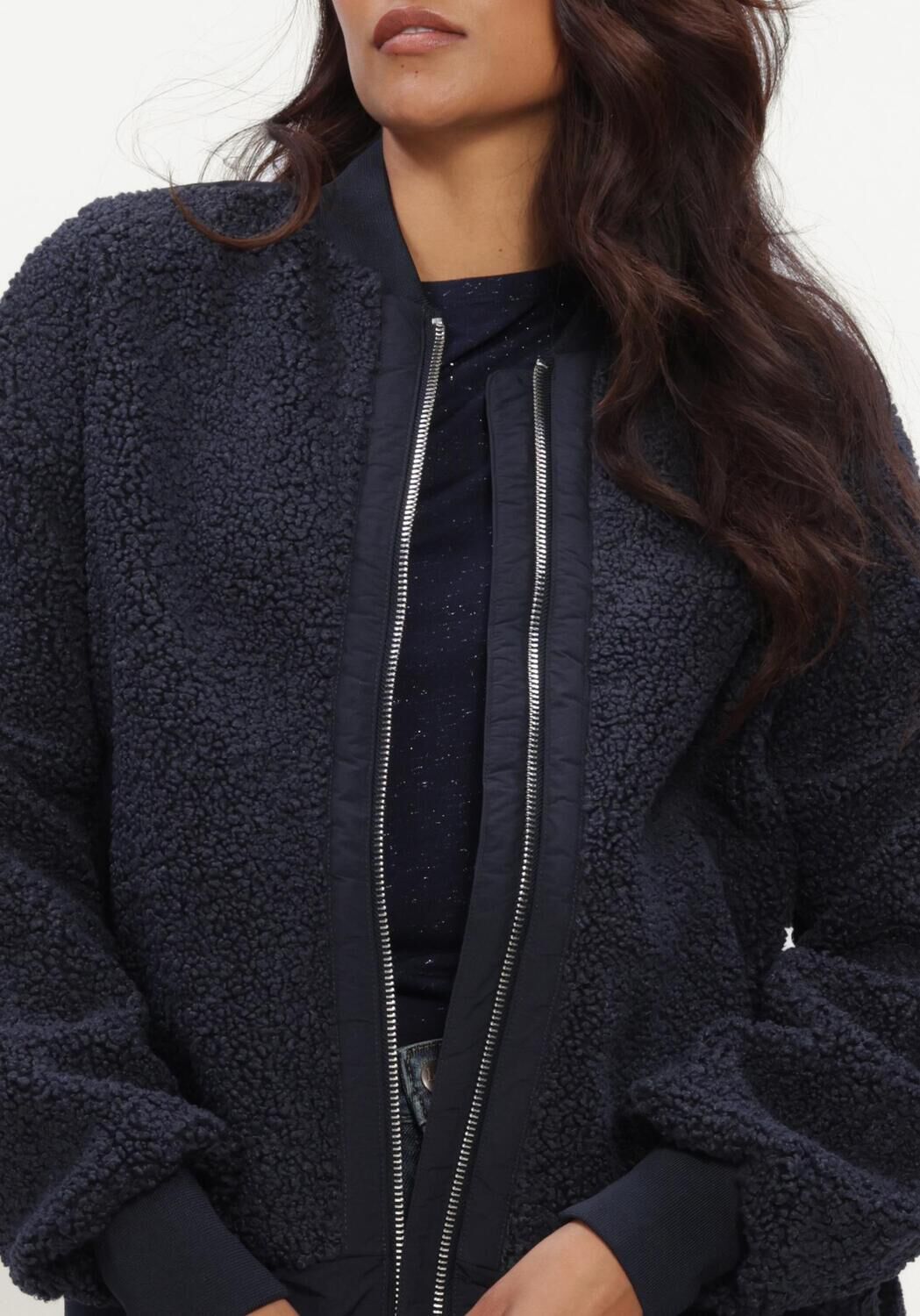 Dunkelblau MOS MOSH Jack MMEMELINE TEDDY JACKET - large