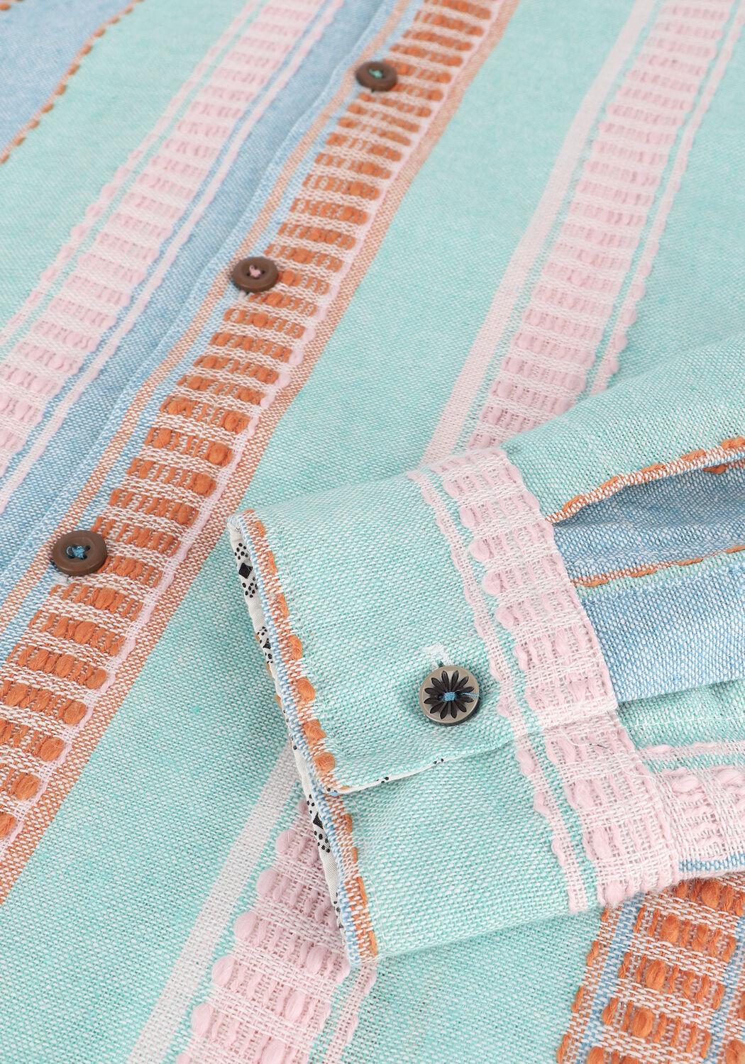 Mehrfarbige/Bunte SCOTCH & SODA Overshirt SEASONAL FIT - BASKET WEAVE VOILE SHIRT - large