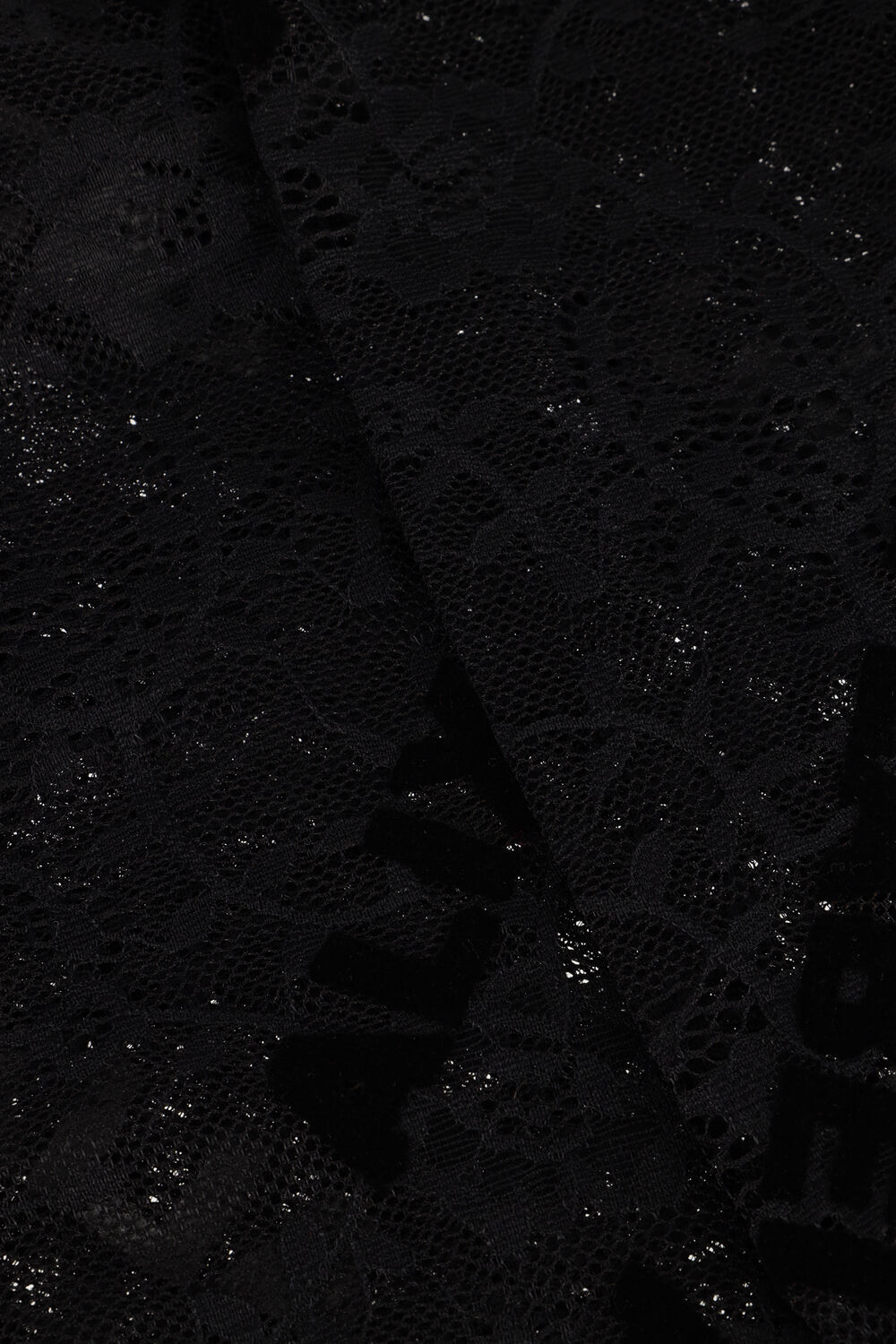 Schwarze ALIX THE LABEL Top LADIES WOVEN ALIX LACE FITTED TOP - large