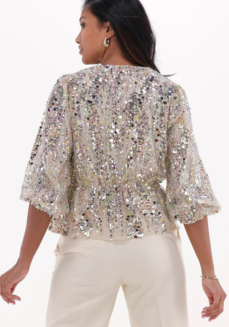 Beige NEO NOIR Blusen MINA MULTI SEQUINS BLOUSE - large