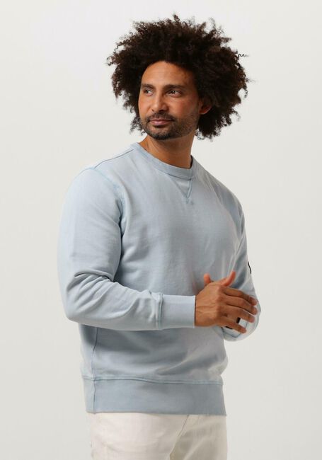 Blaue CALVIN KLEIN Sweatshirt WASHED BADGE CREW NECK - large