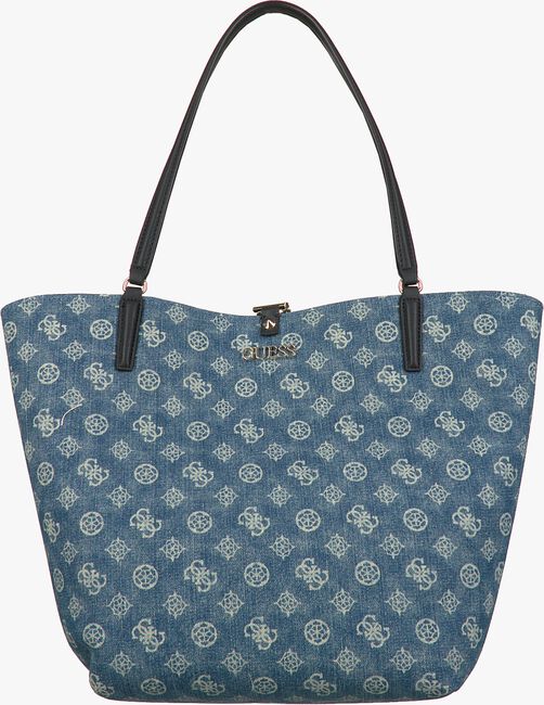 Blaue GUESS Handtasche ALBY TOGGLE TOTE - large