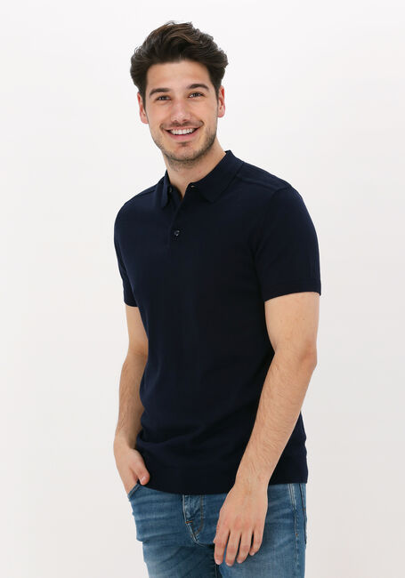Dunkelblau SELECTED HOMME Polo-Shirt SLHBERG SS POLO NECK B - large
