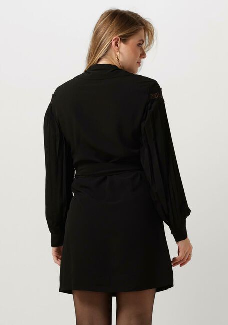 Schwarze LIU JO Minikleid ABITO CAMICIA LACE E PLISSE - large