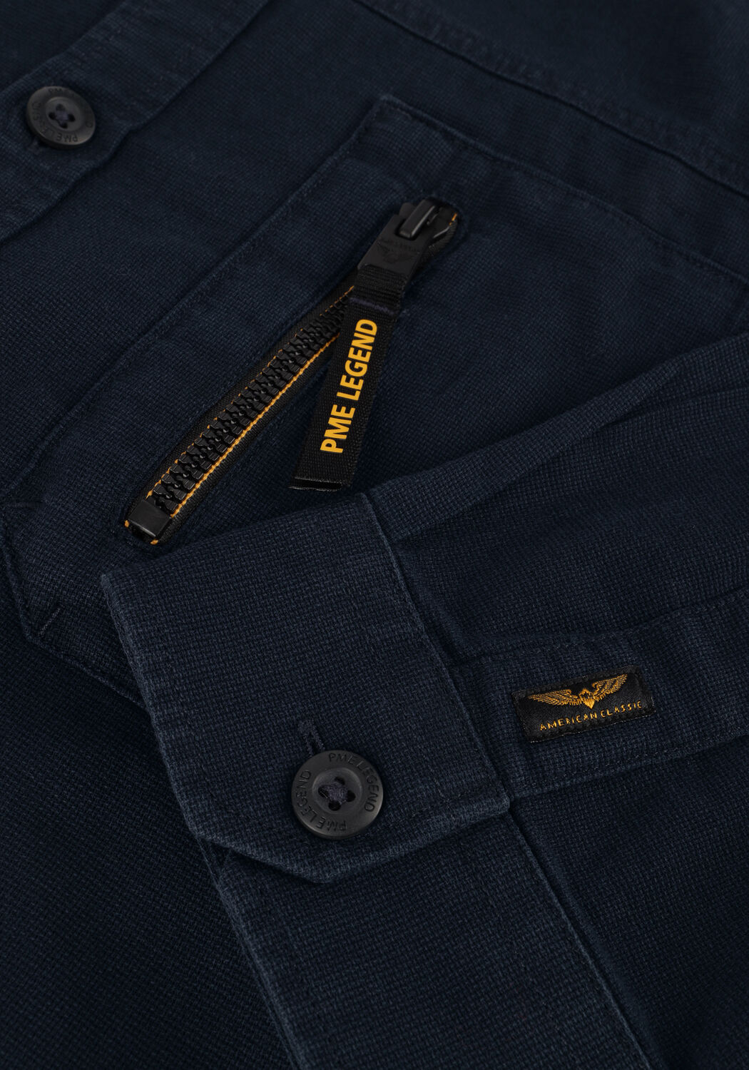 Blaue PME LEGEND Casual-Oberhemd LONG SLEEVE SHIRT CTN MATT WEAVE - large