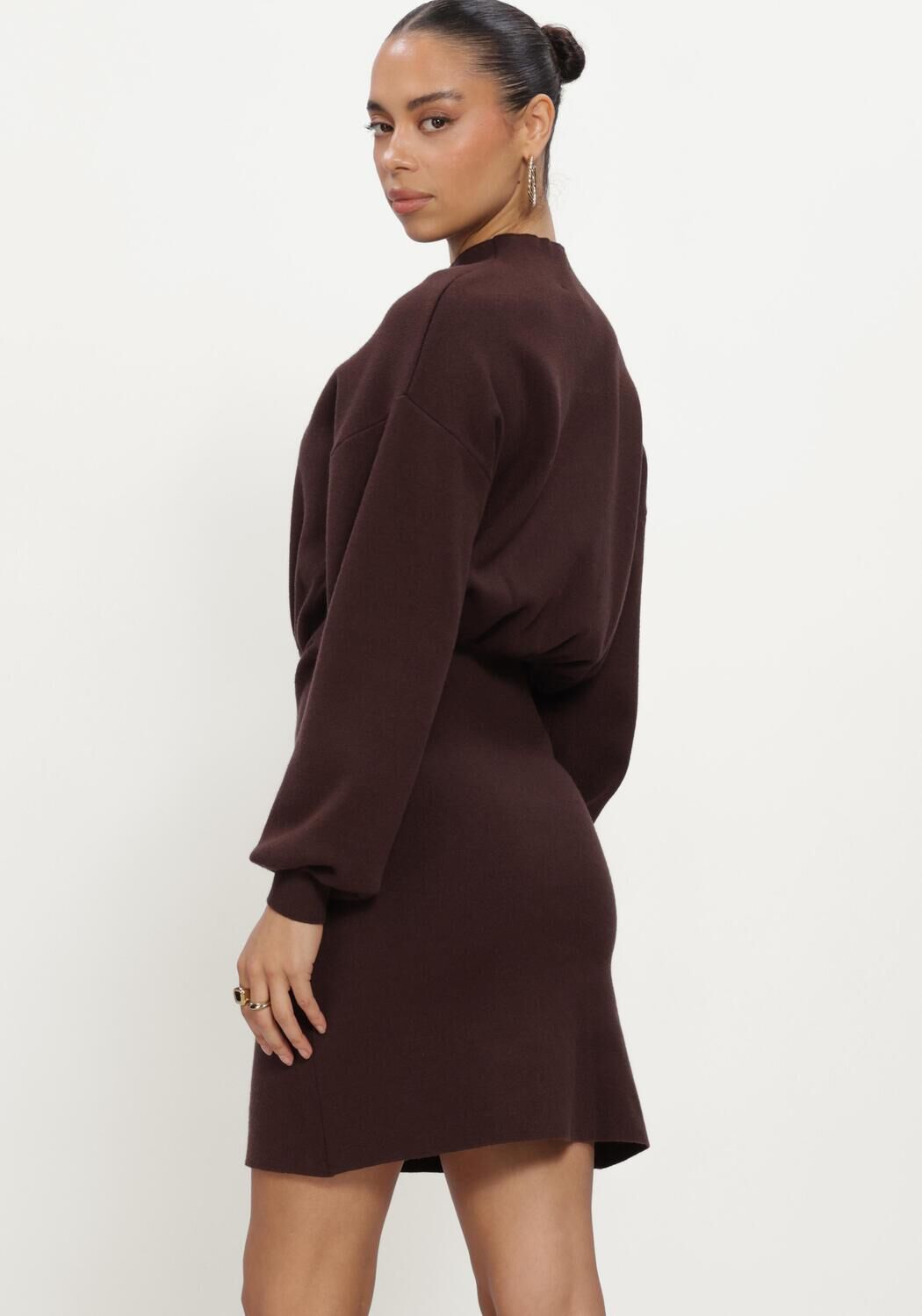 Braune MSCH COPENHAGEN Midikleid MSCHLARE EAST DRESS - large
