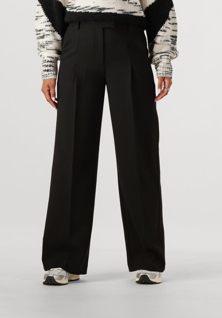 Schwarze ANOTHER LABEL Weite Hose MOORE PLEATED PANTS - large