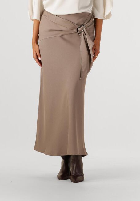 Taupe NEO NOIR Midirock KIT DULL SATEEN SKIRT - large