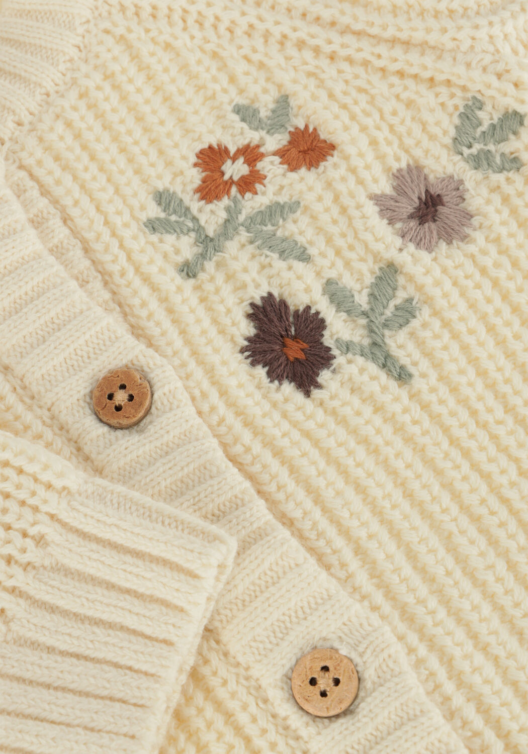 Beige LIL' ATELIER Strickjacke NBFEMLEN EMB LS KNIT CARD LIL - large