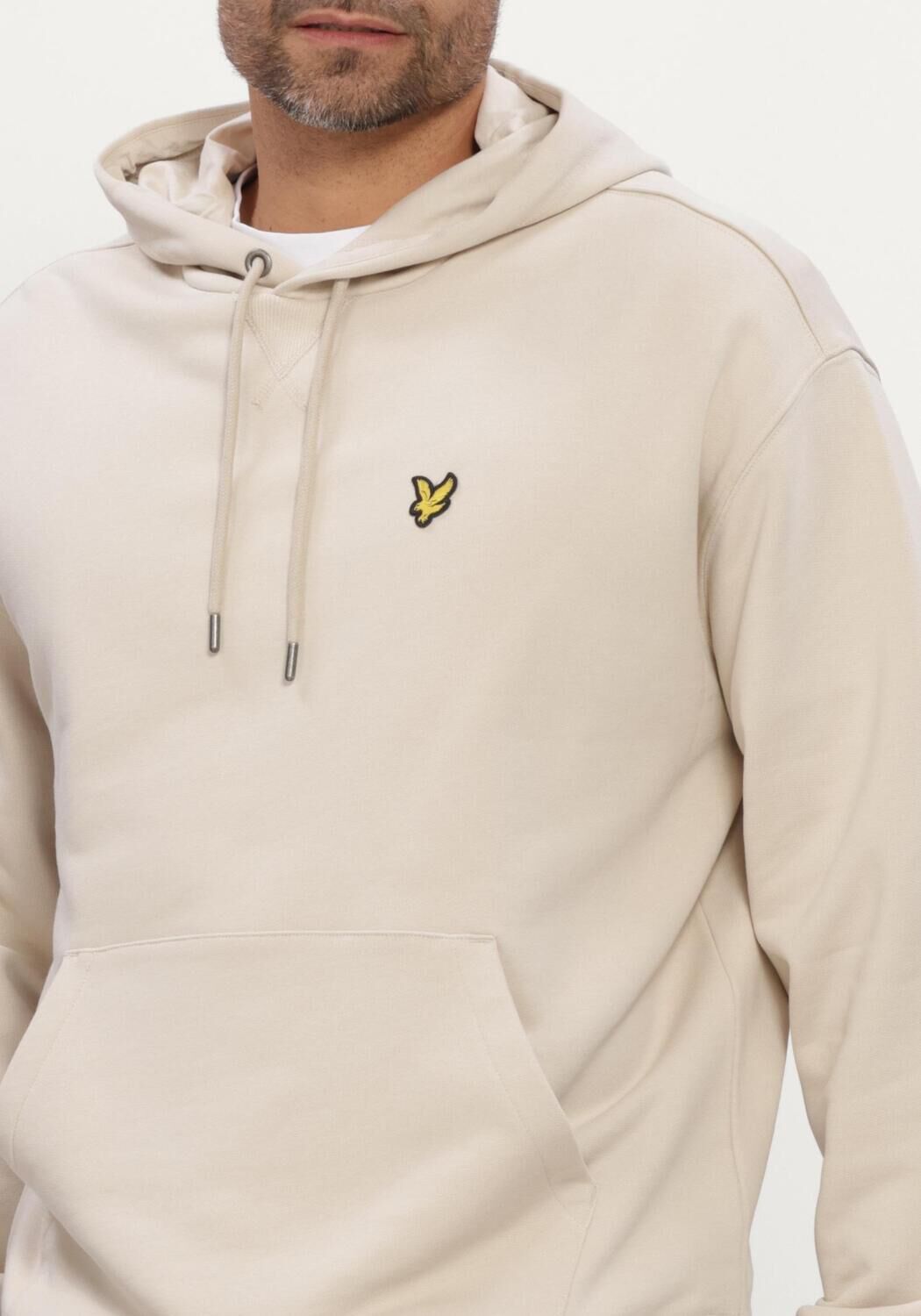 Beige LYLE & SCOTT Sweatshirt HEAVYWEIGHT LOOPBACK PULLOVER HOODIE - large