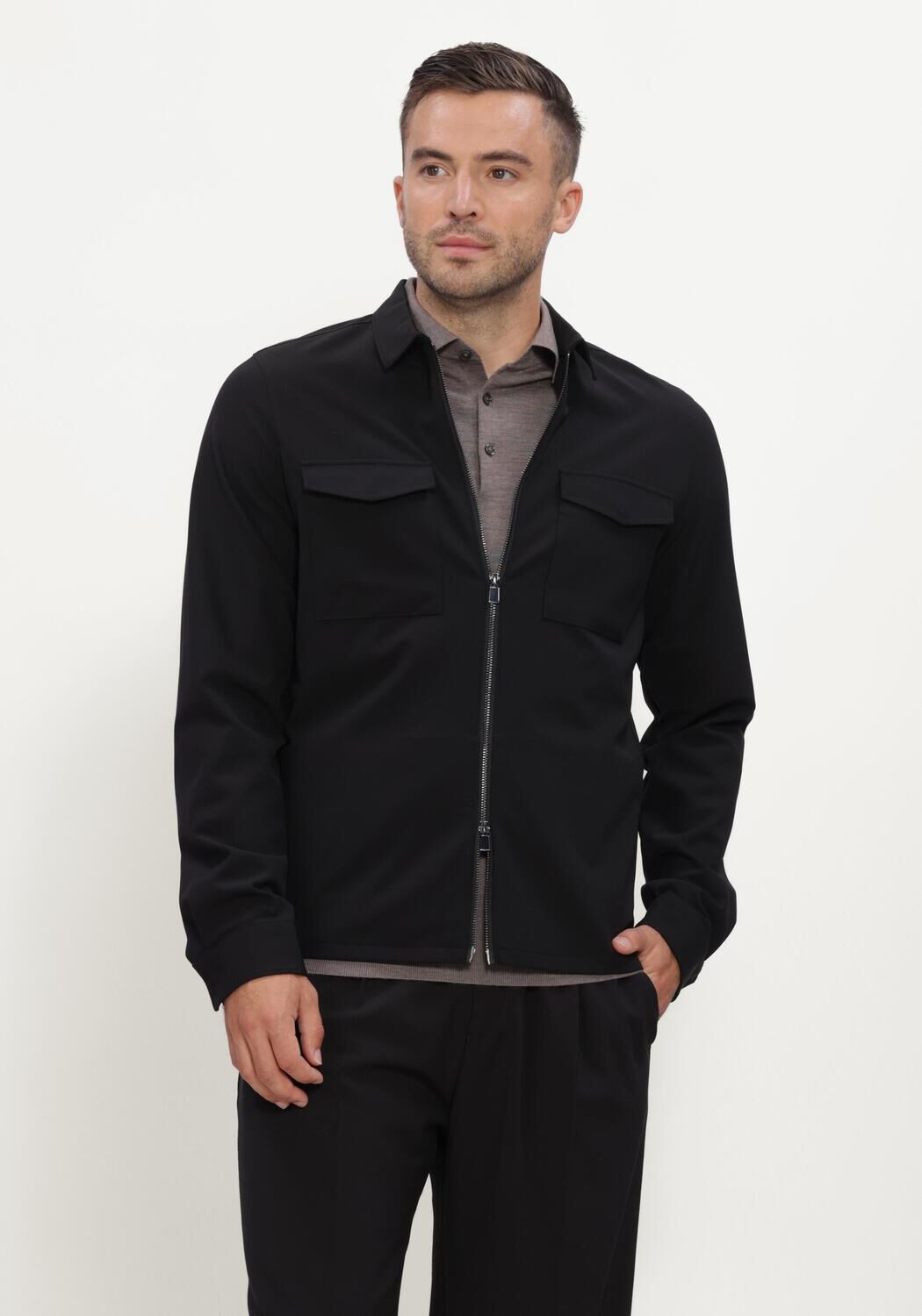 Schwarze STEFANO LAURAN Overshirts SL-CAESAR - large
