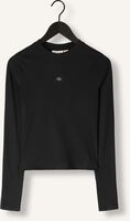 Schwarze CALVIN KLEIN Tops & T-shirts WOVEN LABEL RIB LS TOP Schwarze CALVIN KLEIN Tops & T-shirts WOVEN LABEL RIB LS TOP - medium