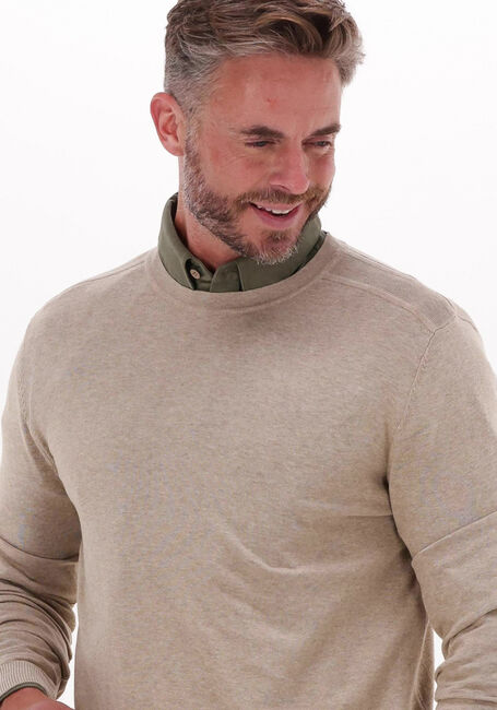 Camelfarbene SELECTED HOMME Pullover SLHBERG CREW NECK NOOS - large