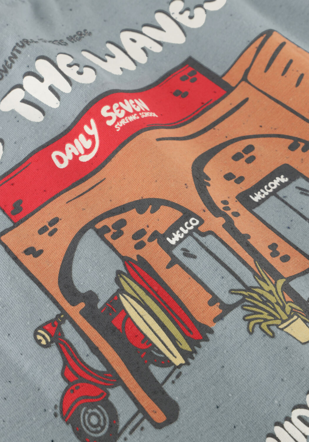 Hellblau DAILY7 T-shirt T-SHIRT BACKPRINT - large