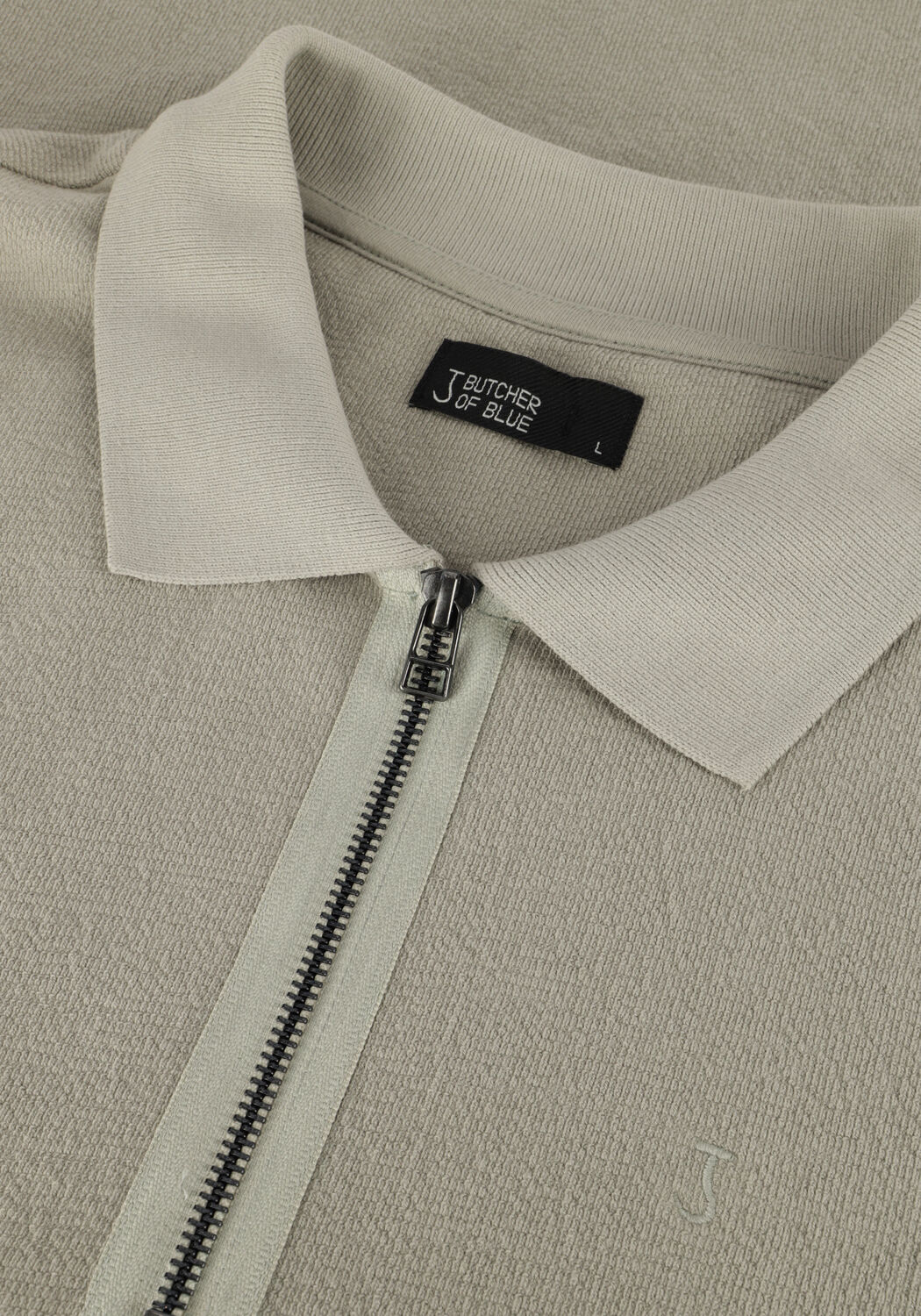 Gr&uuml;ne BUTCHER OF BLUE Polo-Shirt ADRIEN LOOSE ZIP POLO - large