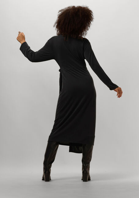 Schwarze MSCH COPENHAGEN Midikleid MSCHADELONA LYNETTE WRAP DRESS - large