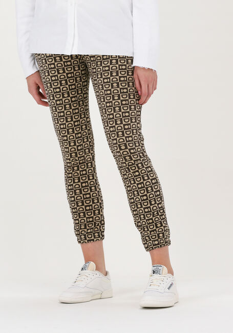 Cognacfarbene 10DAYS Jogginghose CROPPED JOGGER CHECK - large