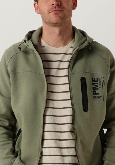 Olive PME LEGEND Jack ZIP JACKET INTERLOCK SWEAT - large