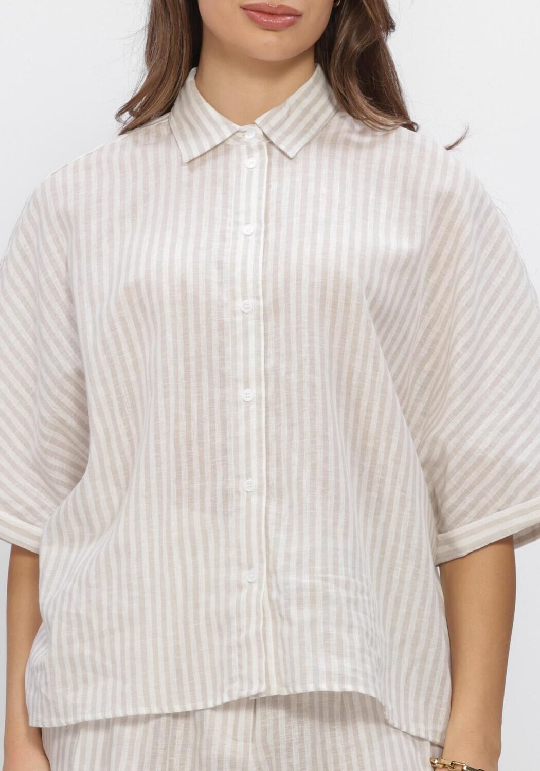 Graue WITHBLACK Blusen WBLBIANCA BATSLEEVE SHIRT - large