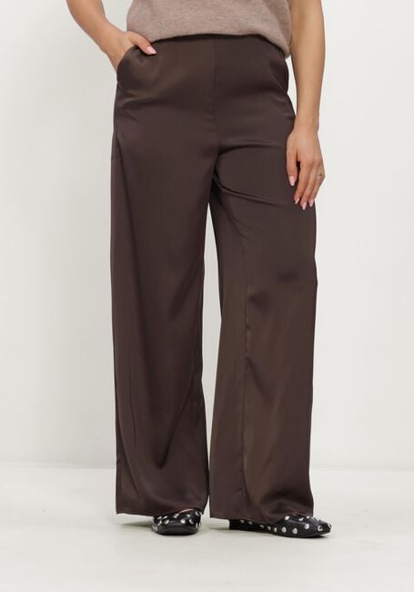 Braune Y.A.S. Weite Hose YASPELLA HW WIDE PANTS - large