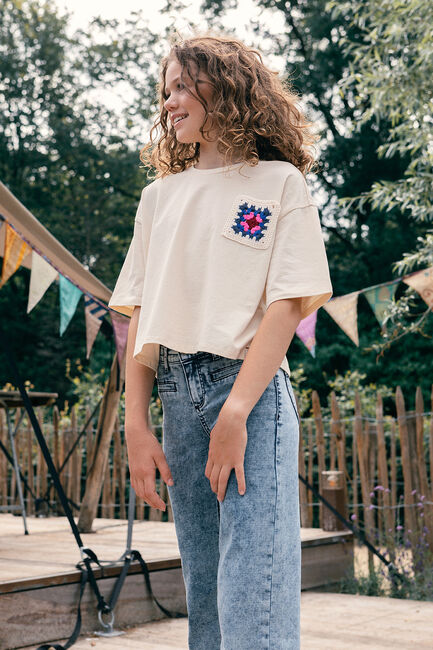 Nicht-gerade weiss LOOXS T-shirt OVERSIZED CROP T-SHIRT - large