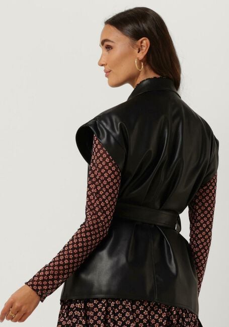 Schwarze NA-KD Gilet BELTED PU VEST - large