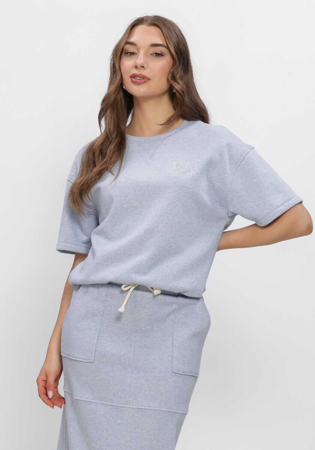 Blaue NUKUS Pullover ROOS PULLOVER LUREX - large