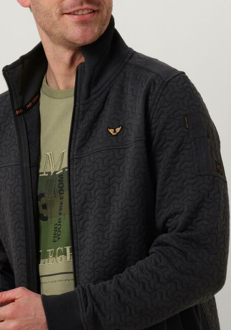 Graue PME LEGEND Strickjacke ZIP JACKET JACQUARD INTERLOCK SWEAT - large
