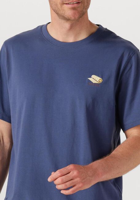 Blaue SELECTED HOMME T-shirt SLHASPEN EMB SS O-NECK TEE - large