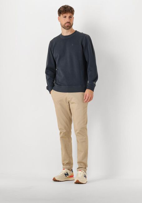 Blaue CAST IRON Pullover LONG SLEEVE R-NECK REGULAR FIT TWILL - large
