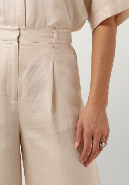 Beige SELECTED FEMME Weite Hose SLFLYRA HW WIDE LINEN PANT - large