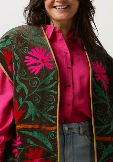 Braune SISSEL EDELBO Gilet PRESTON VELVET SUZANI VEST - large