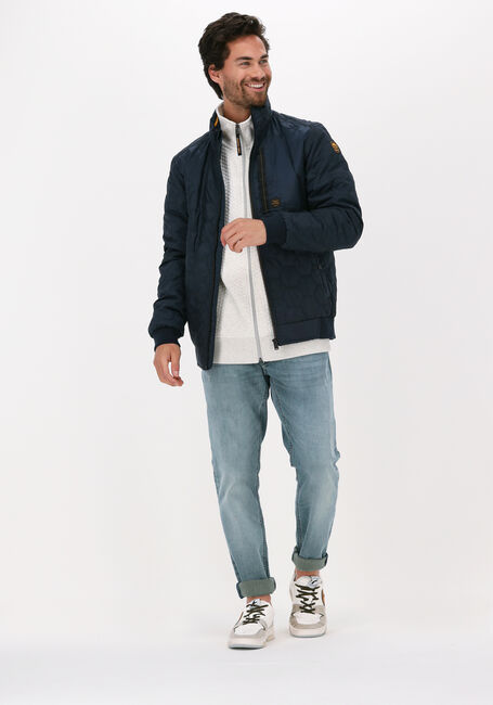 Wei&szlig;e PME LEGEND Strickjacke ZIP JACKET STRUCTURE SWEAT - large