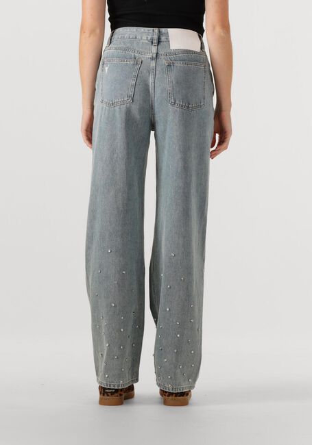 Blaue ALIX THE LABEL Straight leg jeans LADIES WOVEN EMBELLISHED DENIM PANTS - large