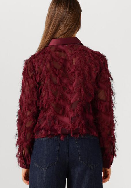 Bordeaux SELECTED WOMEN Blusen SLFMYLINE LS FLUFFY CROPPED SHIRT - large